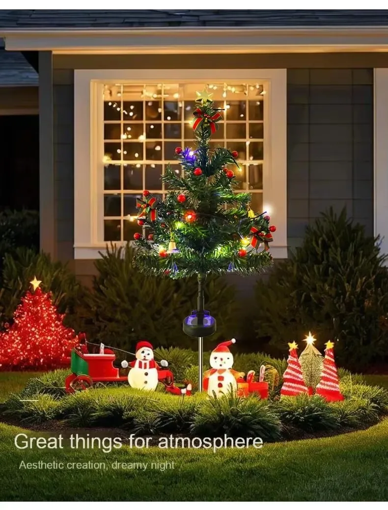 Solar Christmas Light Scene