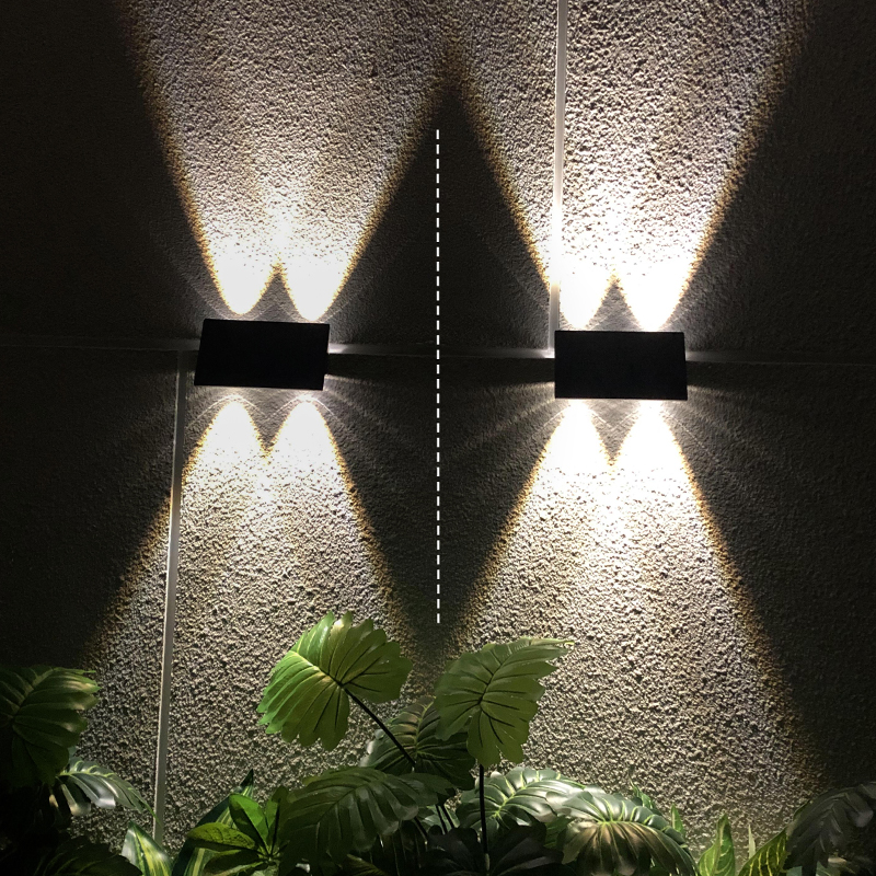 Luz Solar Exterior Para Muro IP54 Impermeable RGB Cambio De Color ABS Para Pared Jardin Cerca Decoracion Exterior