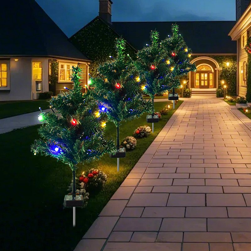Artificial Solar Christmas Tree Light for Patio Yard Solar Christmas Light