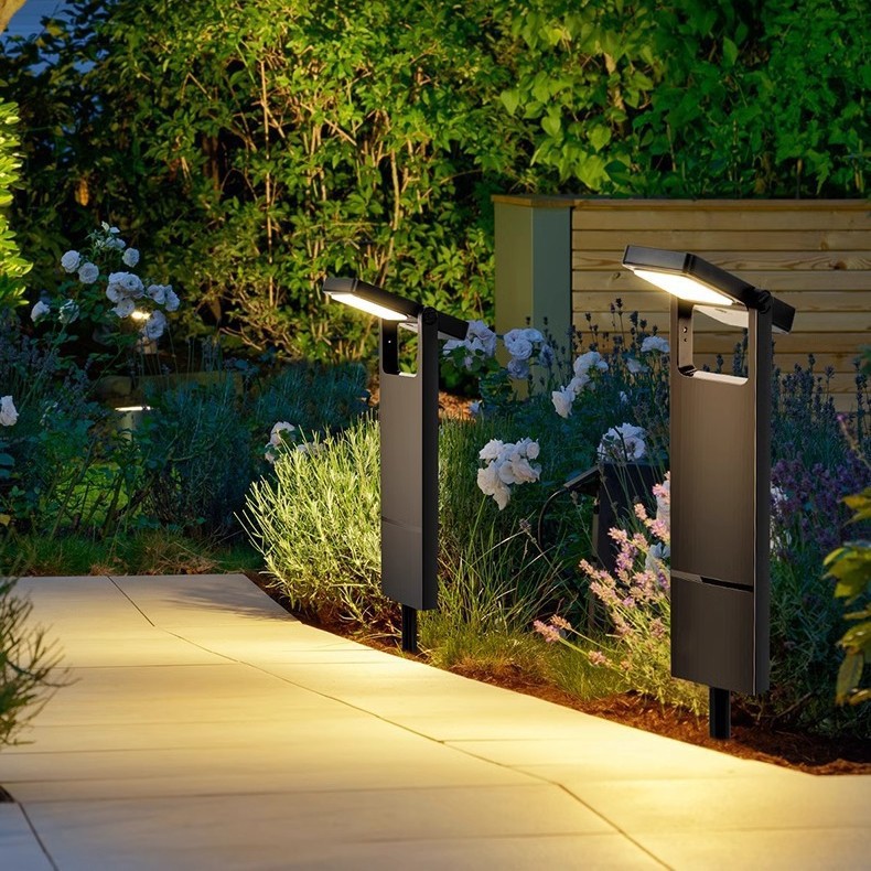 Black Solar Post Lights