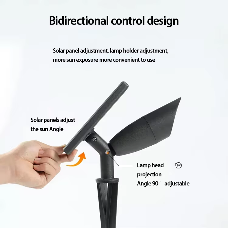 5W Solar-Powered IP65 Waterproof Ground Spike LED Tree Light for Garden Pathway Decoration