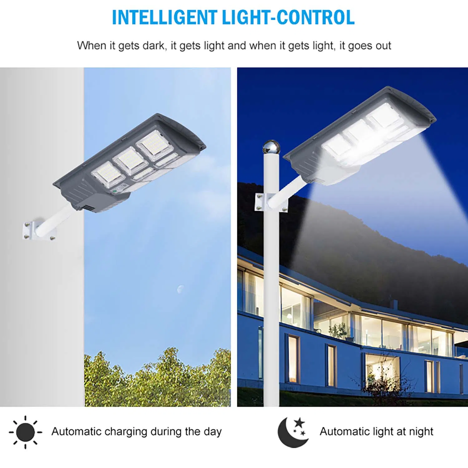 New Solar Street Light Outdoor Courtyard Light Human Sensing Light LED Street Light