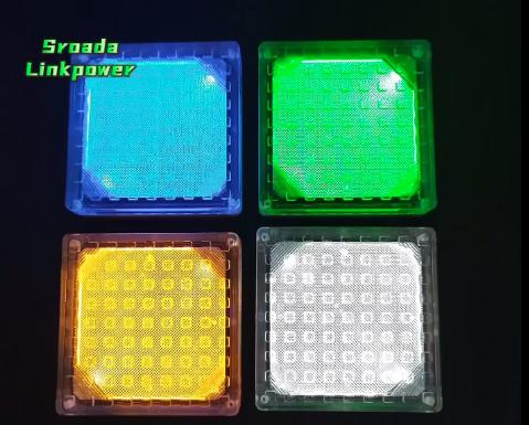 Aluminum Square LED Solar Gate Post Cap Light Outdoor Waterproof