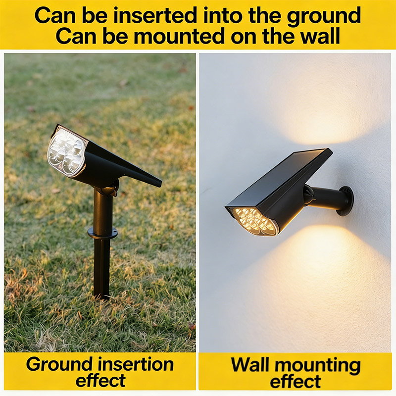Solar Landscape Spotlights for Garden Yard Pathway Outdoor Solar Garden Lamp with Light Sensor Waterproof for Lawn and Patio