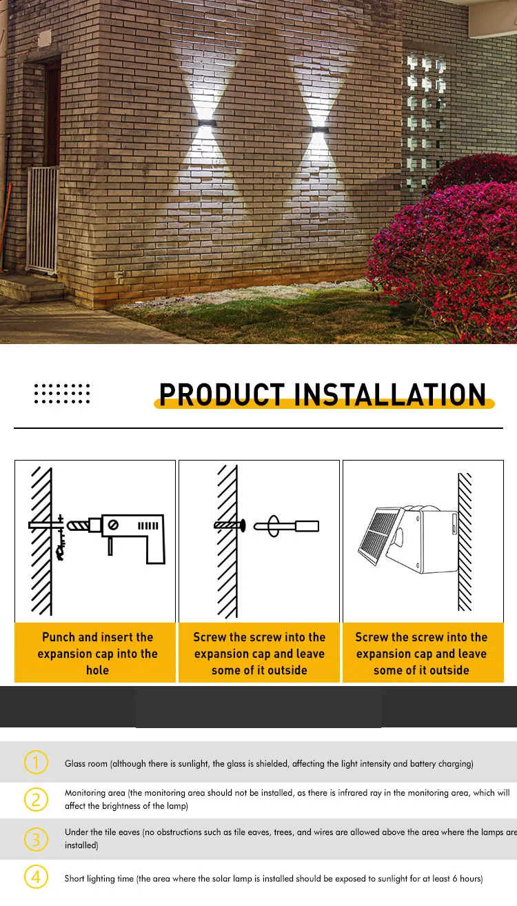 Solar Wall Light View 6