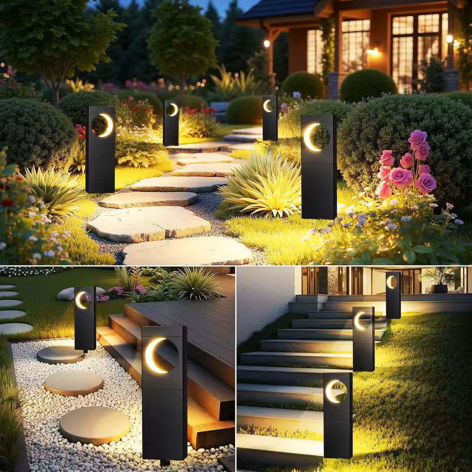 Solar Powered Warm Light European Modern Design In-Ground Solar Lawn Lights Long Lasting for Courtyard Garden Park