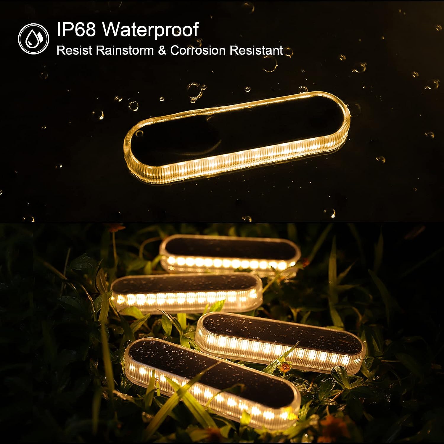 High Quality IP68 Waterproof Landscape Garden Yard Fence Bollard Gate Pillar Decorative Solar Pathway Lights Led