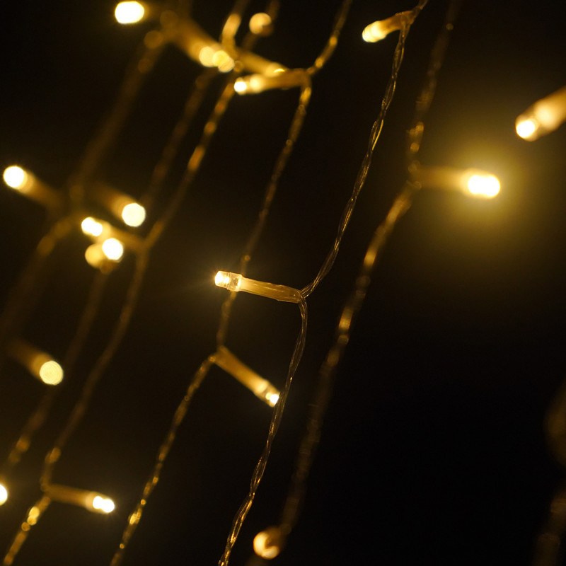 Christmas Decorations Waterfall LED String Lights Outdoor Courtyard Festival Solar Star Fairy Waterflow String Light