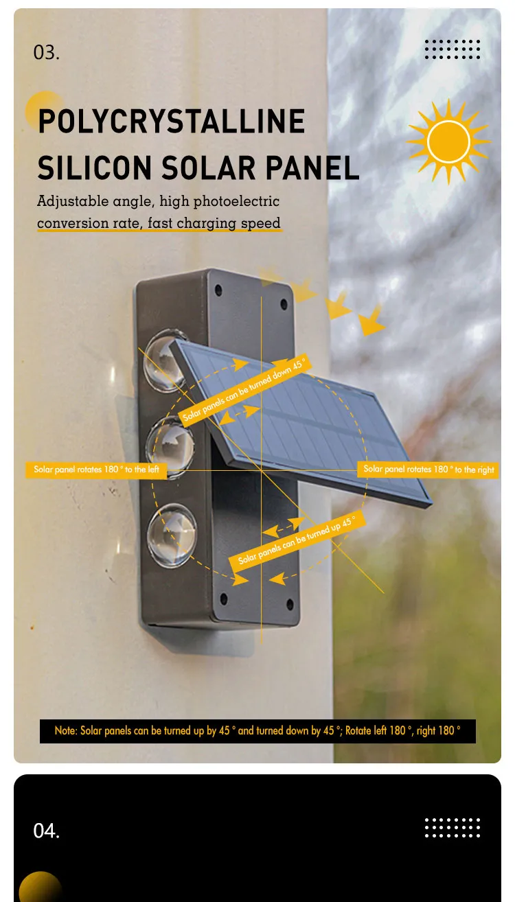 Solar Wall Light View 1