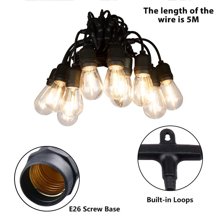 Wedding Party Garden Solar Fairy String Decoration Soft White LED Bulb Lamp Light