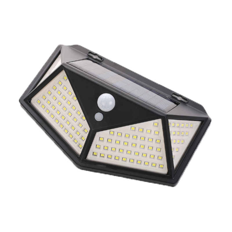 IP65 Waterproof Outdoor Solar Powered 100 LED Wall Lamp 3 Modes PIR Motion Sensor Security Light for Garden Patio Deck