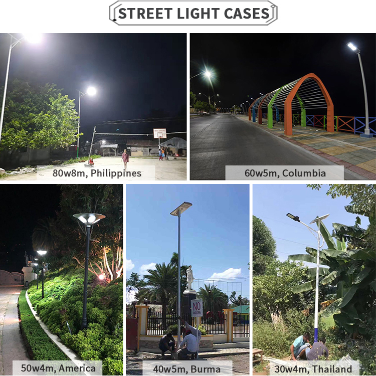Installing Solar Street Lights Street Light for Outdoor Projects in Residential Squares and Scenic Courtyards