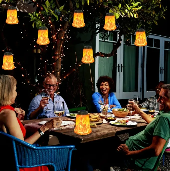 Solar Outdoor Hanging Lanterns Bell-Shaped