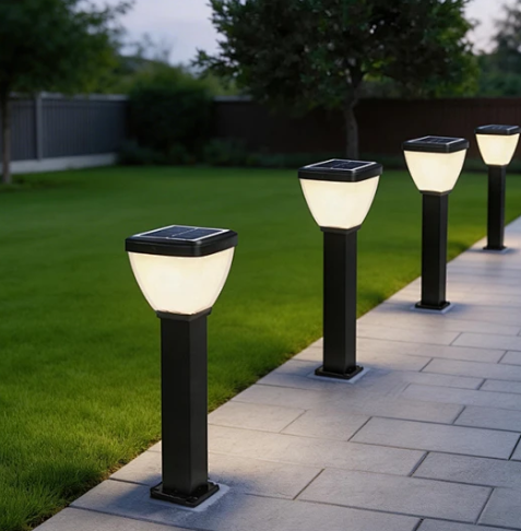 Outdoor Waterproof Aluminum Lawn Lamp Modern Landscape Path Bollard Light
