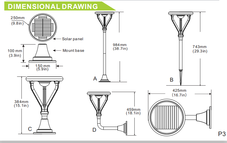LED Solar Garden Light 7