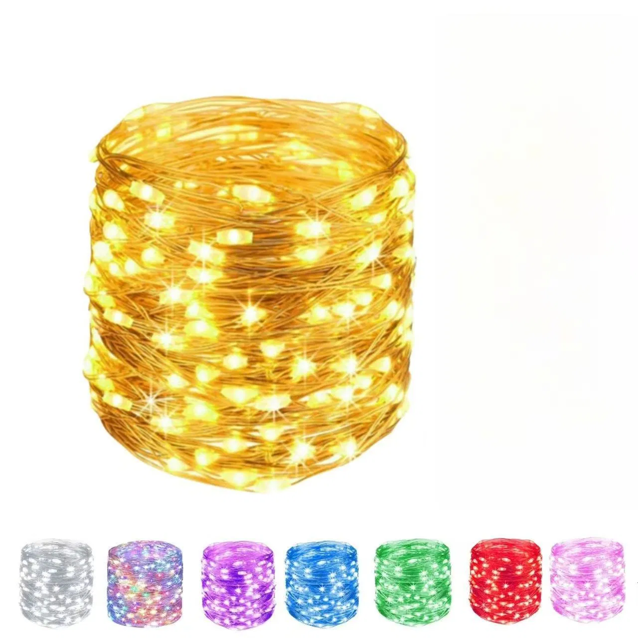 Solar Light String, LED Light, Colored Light, Copper Wire Light