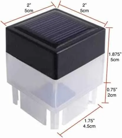 Solar LED Fence Post Light Detail 6