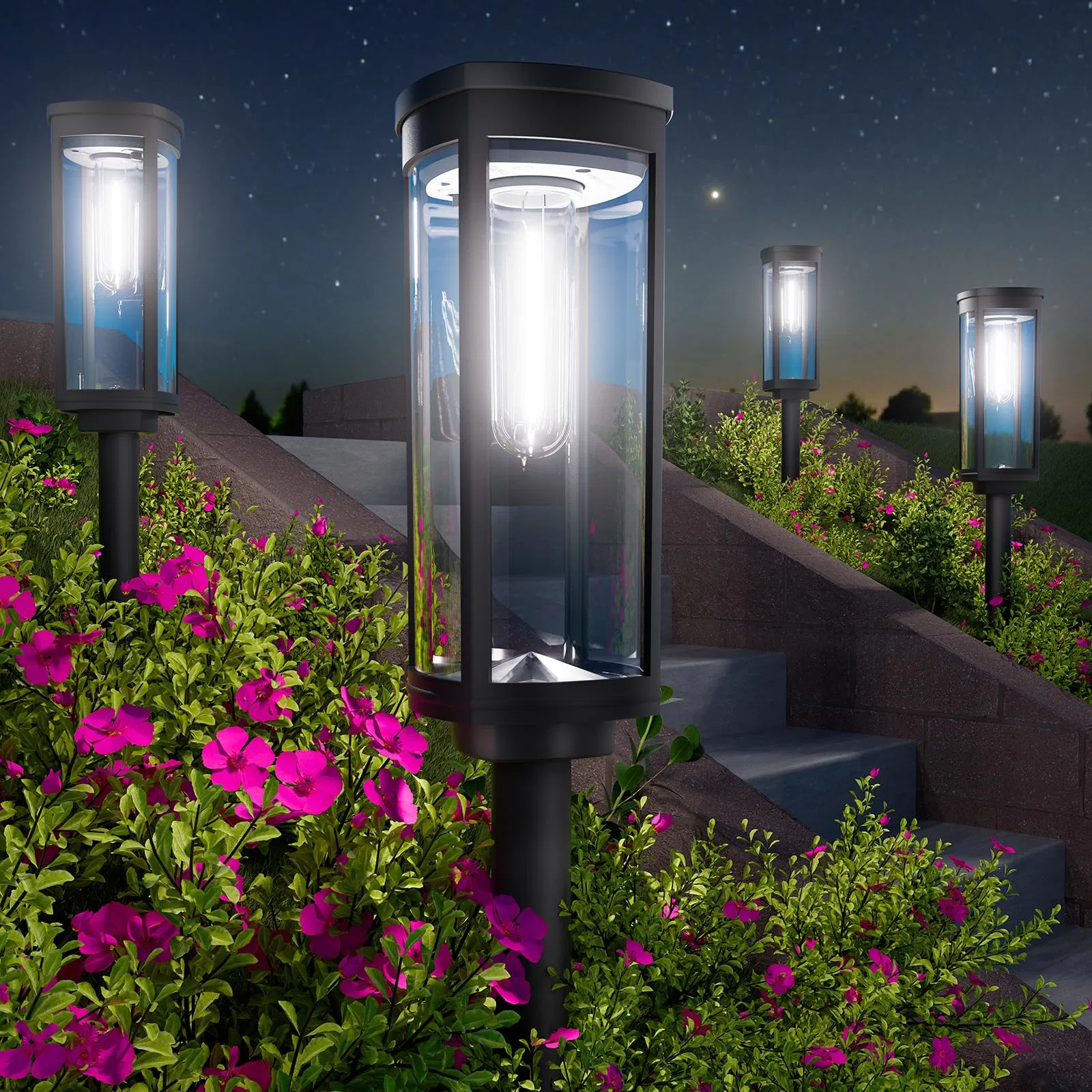 Mini Solar Ground Lights, 10 Pack Solar Lights Outdoor Waterproof, Pathway Lights Solar Powered, Solar Garden Light, Landscape Lighting for Yard Driveway Walkwa