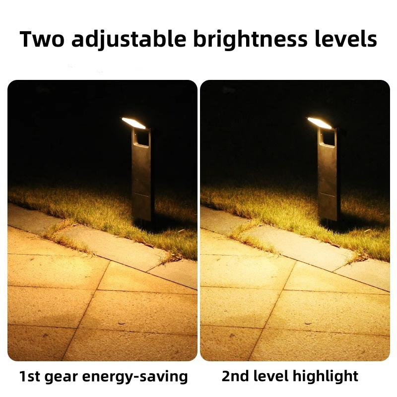 Modern Black Outdoor ABS IP65 Waterproof LED Solar Lawn Lights Solar Pathway Lights Garden Driveway Yard for Garden Road