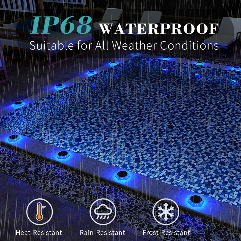In Stock Hot Outdoor Waterproof IP68 Solar Powered Fence Garden Gate Pillar Decorative Lighting Post Light Solar Step Lights