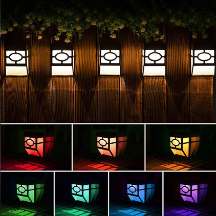Brightenlux Outdoor Garden Solar Step Lights LED Fence Lamp for Pathway Stair