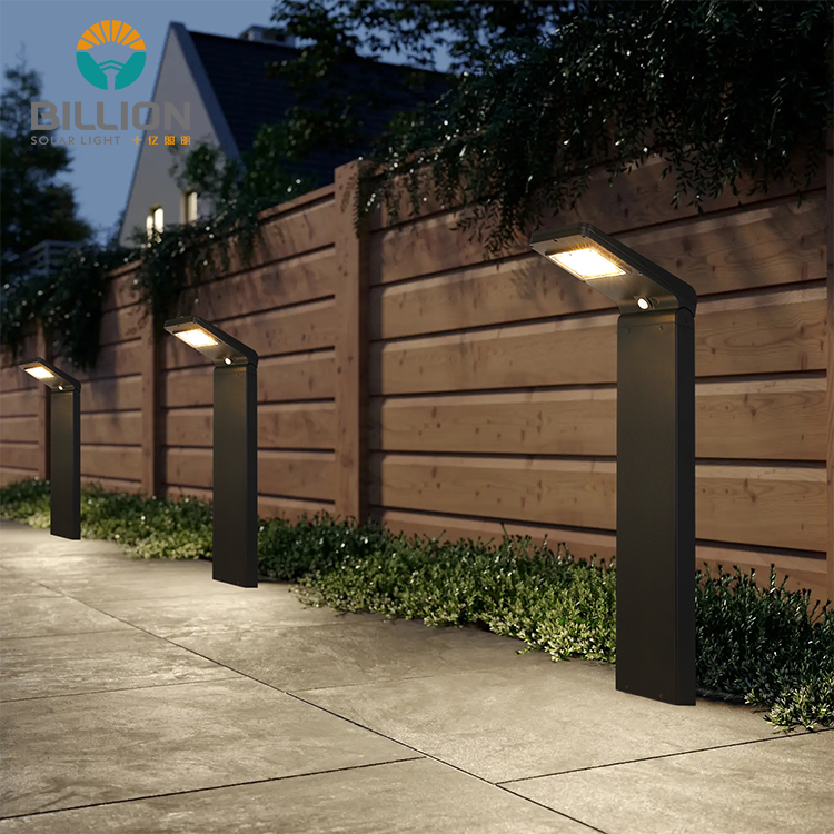 Modern Solar Powered Outdoor Pathway Decoration Landscape Waterproof Lawn Lamp Solar Spot Lights Led Solar Bollard Garden Lights