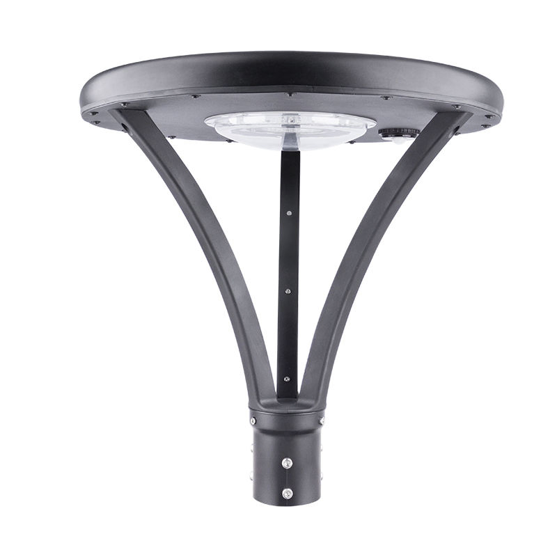 Bbier Round Pole Street Post Top Light Solar Round Outdoor Waterproof Courtyard Road Lights LED Garden Light