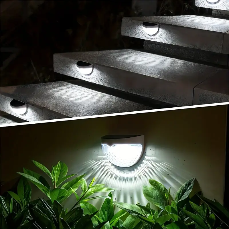Solar Deck Lights Outdoor Solar Step Lights Waterproof Led Solar Lights for Outdoor Stairs Step Fence Yard Patio and Pathway