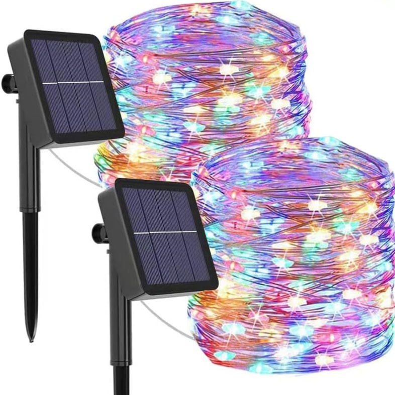 RGB Christmas Waterproof Copper Wire Outdoor Solar String Light