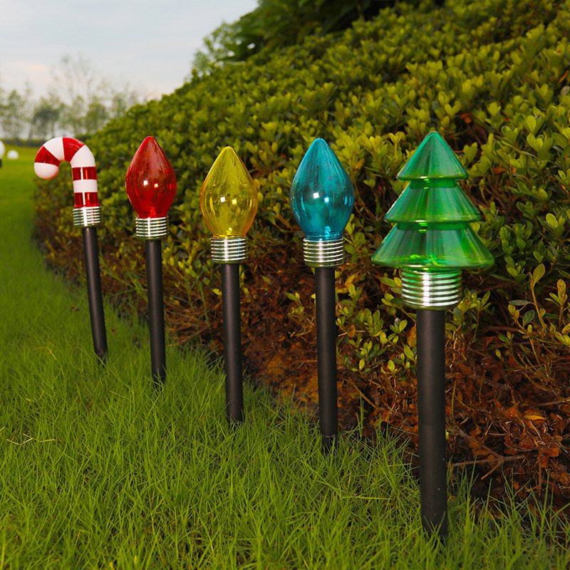 Holiday Outdoor Garden Lamp Solar Pathway Lamp Christmas Tree Landscaping Decorative Light