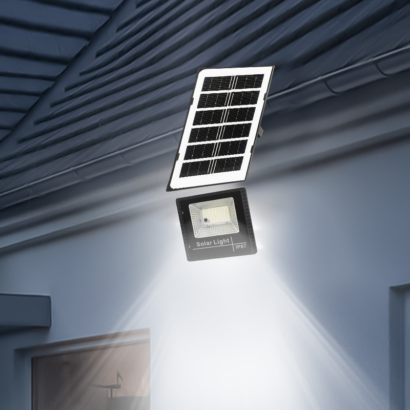 25W Solar Flood Lights with Remote Control Outdoor IP67 Waterproof Solar Powered Reflector Floodlight for Outdoor Garage Patio