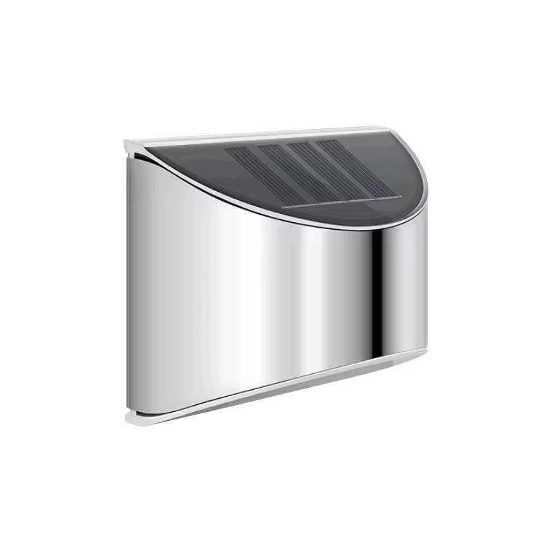 Outdoor IP67 Waterproof Solar Stainless Steel Sensor Step Light for Courtyard