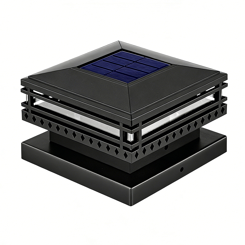 Solar Post Top Light Waterproof LED Fence Post Cap Light Warm White Pillar Lamp for Outdoor Garden Yard Patio Deck Decoration