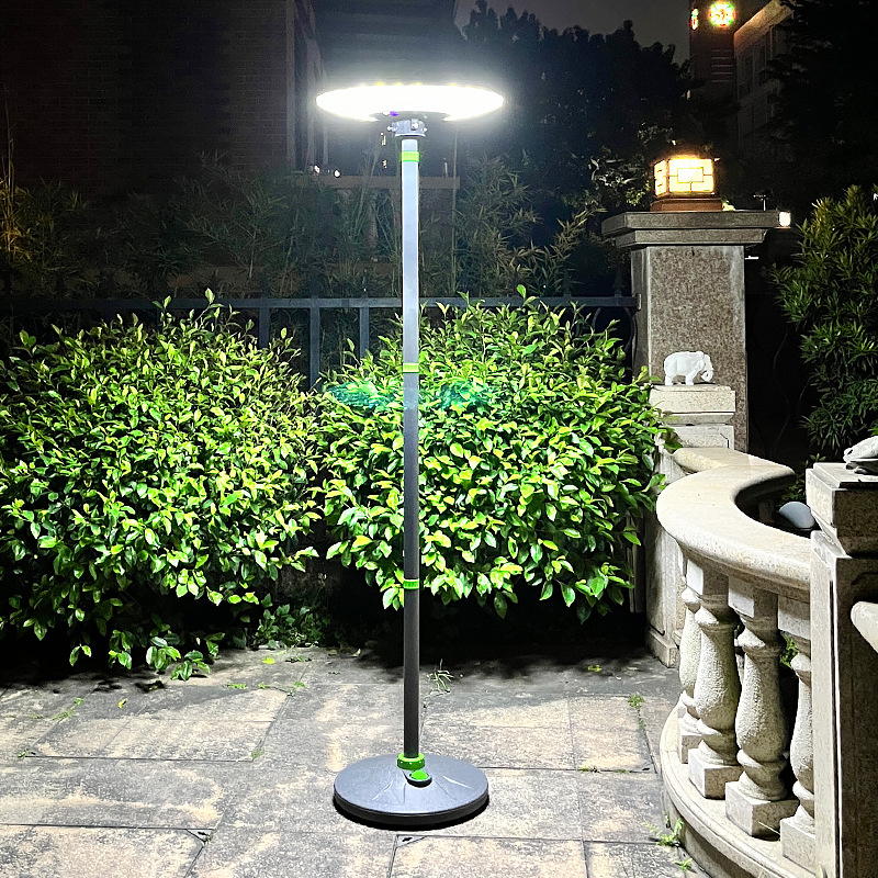 New Outdoor LED Solar Garden Lights IP65 Waterproof Movable Camping Lawn Lamp Removable Pole for Courtyard Layout Street