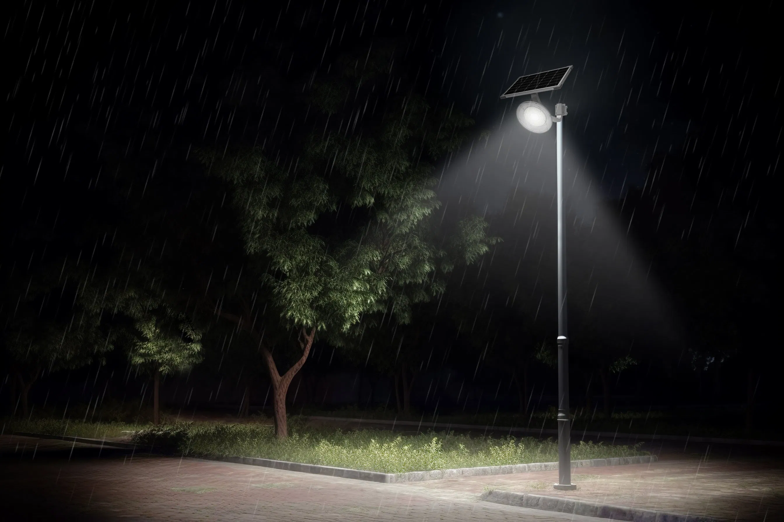 IP65 Solar Light LED Tree Spot Light Garden Park Integrated Solar Light Sensor Control 2000lm