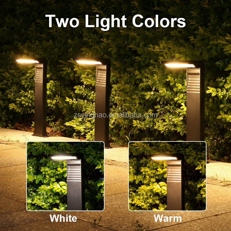 High Quality IP65 Waterproof ABS Led Solar Landscape Light Walkway Bollard Garden Modern Solar Pathway Lawn Lights