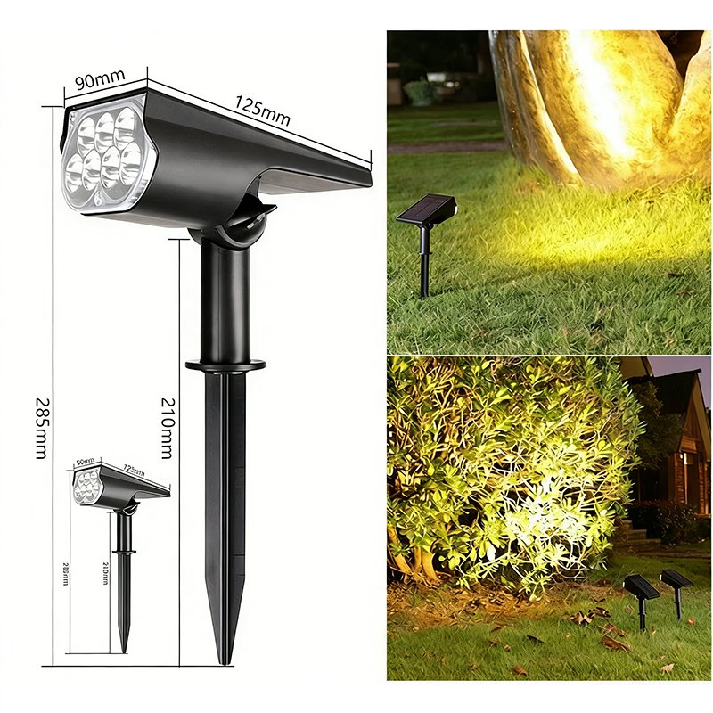 Solar Landscape Spotlights for Garden Yard Pathway Outdoor Solar Garden Lamp with Light Sensor Waterproof for Lawn and Patio