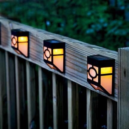 Brightenlux Outdoor Garden Solar Step Lights LED Fence Lamp for Pathway Stair