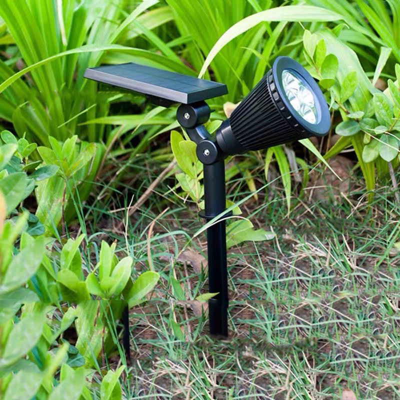 LED Solar Adjustable Spot Light Sensor Remote Lights Colorful Lamp Waterproof RGB Luminous Wall Garden Courtyard Lawn Light