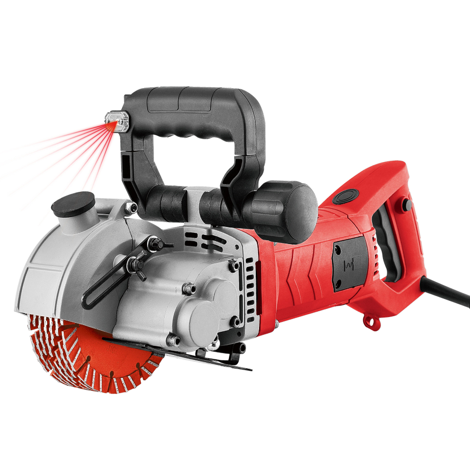 Glgw Wall Slotting Machine Electric Wall Chaser Groove Cutting Machine Double Dust Removal/Laser Sighting Steel Concrete Circular Saw
