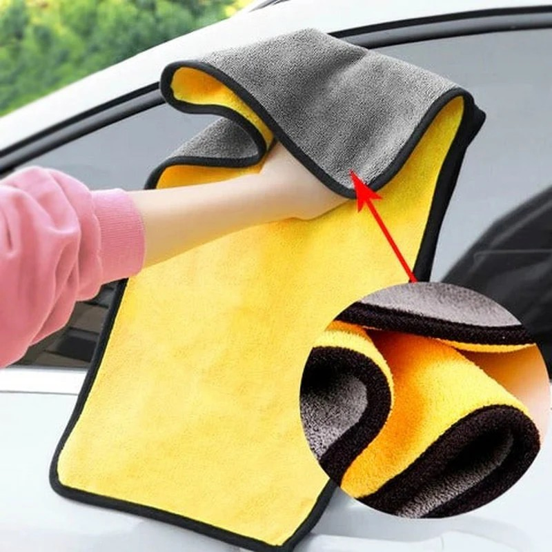 Coral Fleece Car Wash Towels Water Absorption Cleaning Cloth for Car Cleaning Kitchen Dish Rags Quick Dry 400/500/600/800GSM Microfiber Cleaning Cloth