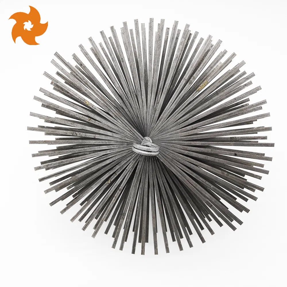 Durable Household Chimney Cleaning Kit Flat Steel Wire Chimney Sweeper Brush with Rods