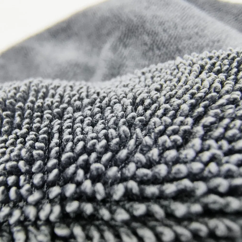 Wholesale Microfiber Cleaning Cloth for Car Wash and Drying, Single-Side Twisted Loop, 40*40cm (16*16cm)