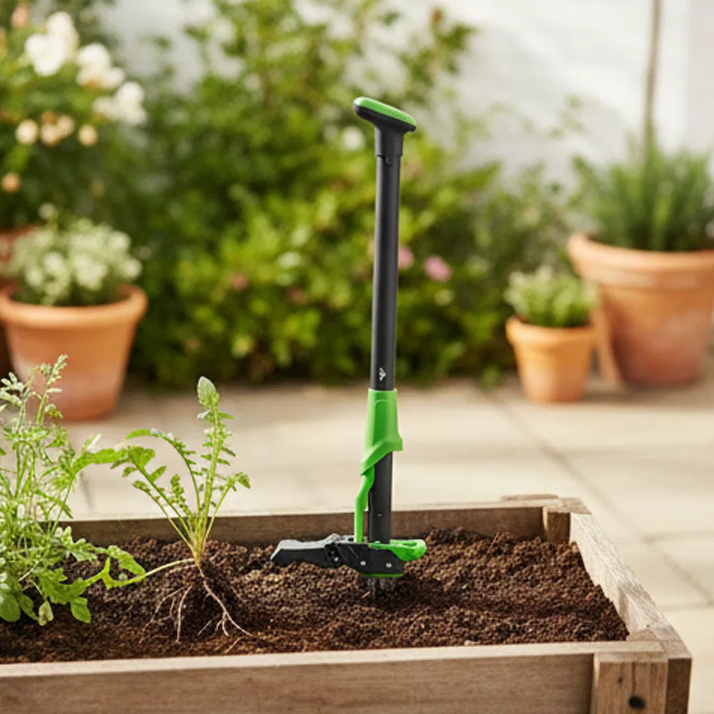 Ergonomic Four-Claw Stand-up Weeding Cutter Tool for Effortless Garden Maintenance
