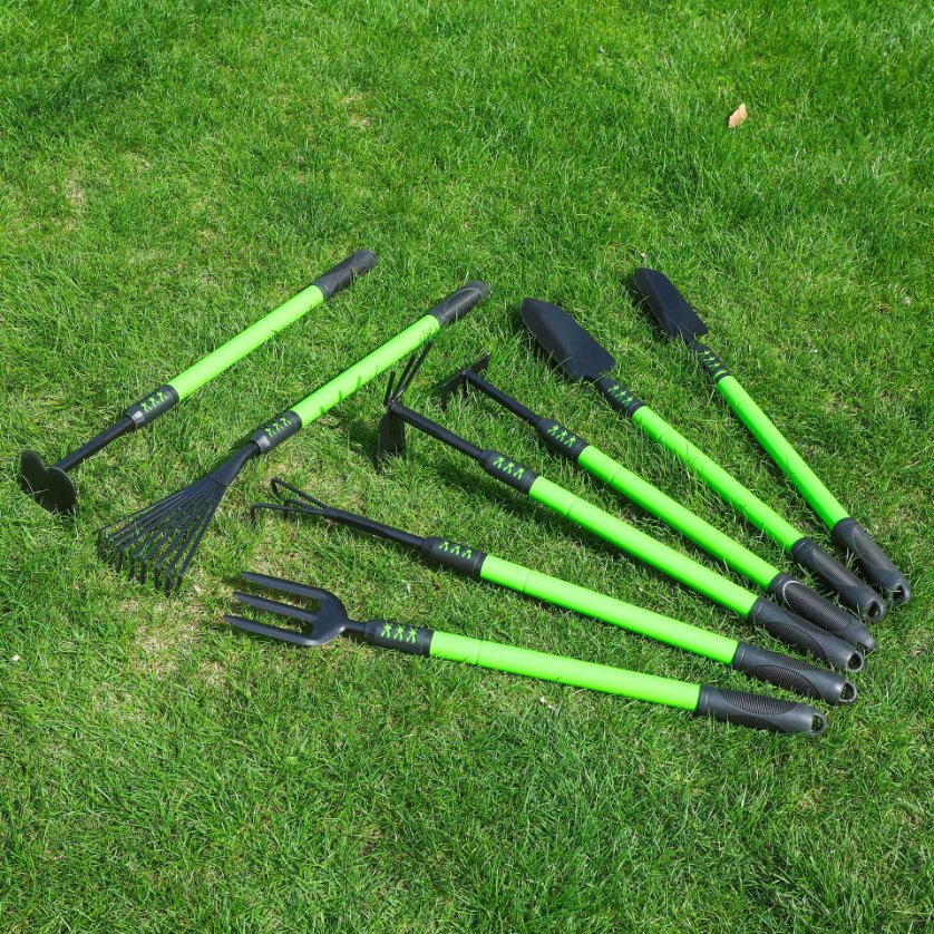 Telescopic Handle Hand Stainless Steel Digger Hoe Farming Garden Tool Digging Hoe