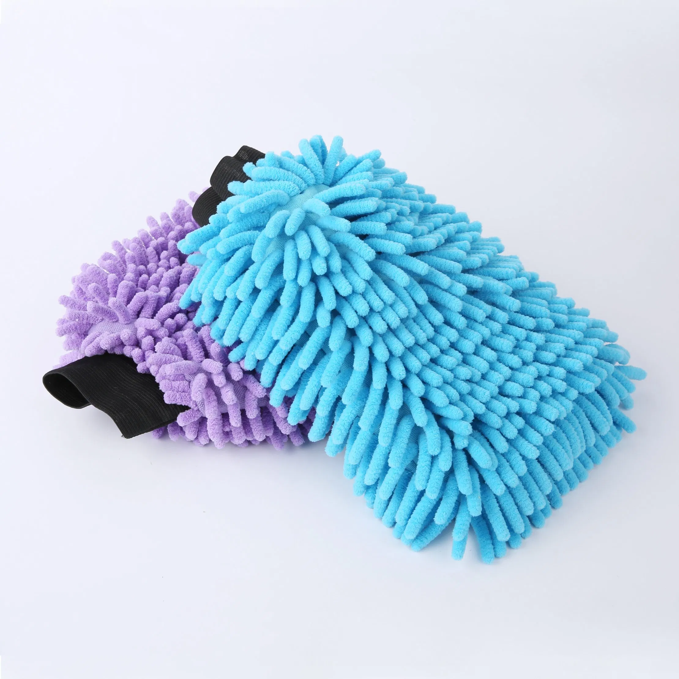 Microfibre Chenille Wash Cleaning Gloves for Car Auto Care Kitchen Flat Bath