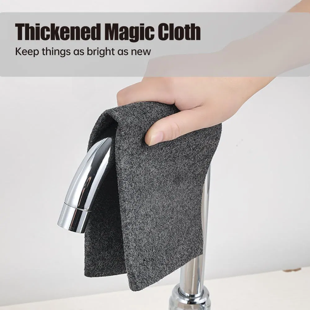 Black Grey 30*40cm 40*60cm 280GSM Cleaning Cloth Microfiber Towel Lint Free Magic Rag for Window Glass