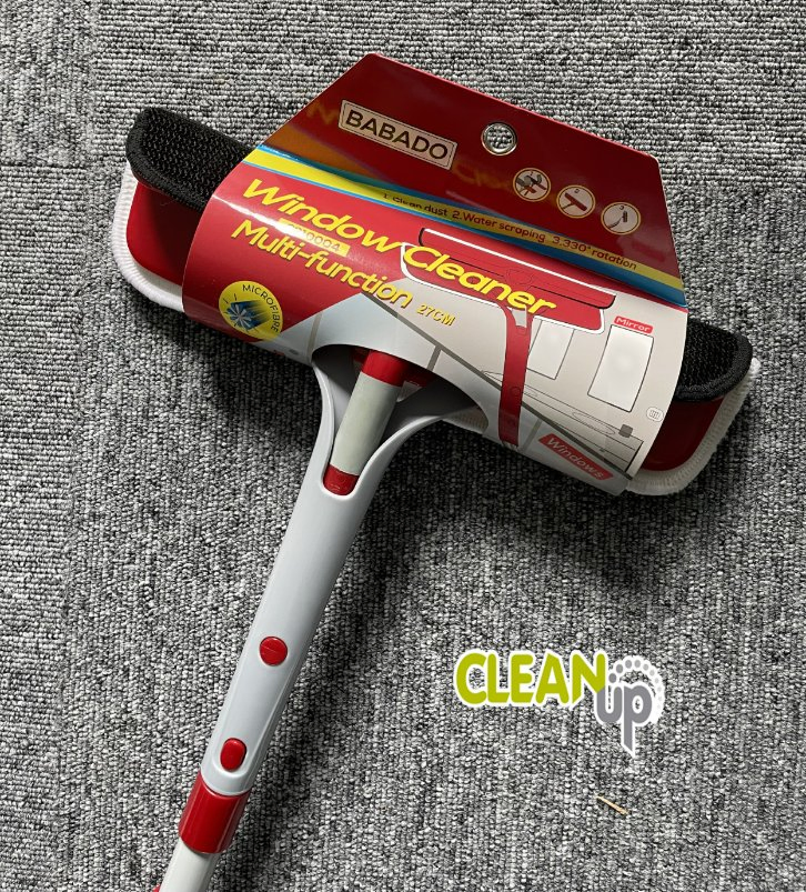 2 in 1 Window Cleaning Tool with Telescopic Handle for Car Indoor Outdoor High Windows