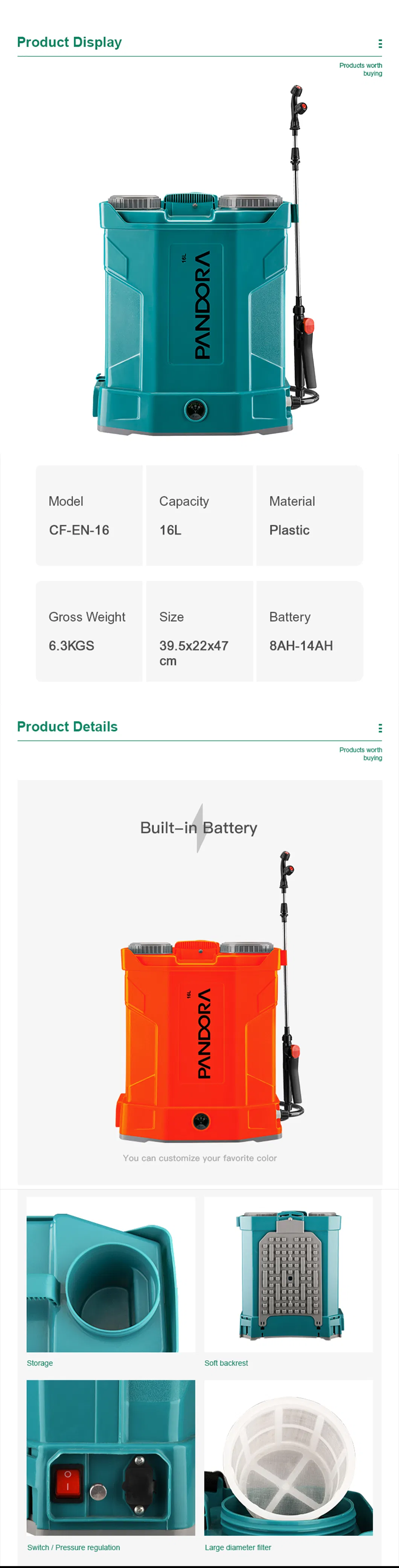 Battery Knapsack Electric Sprayer