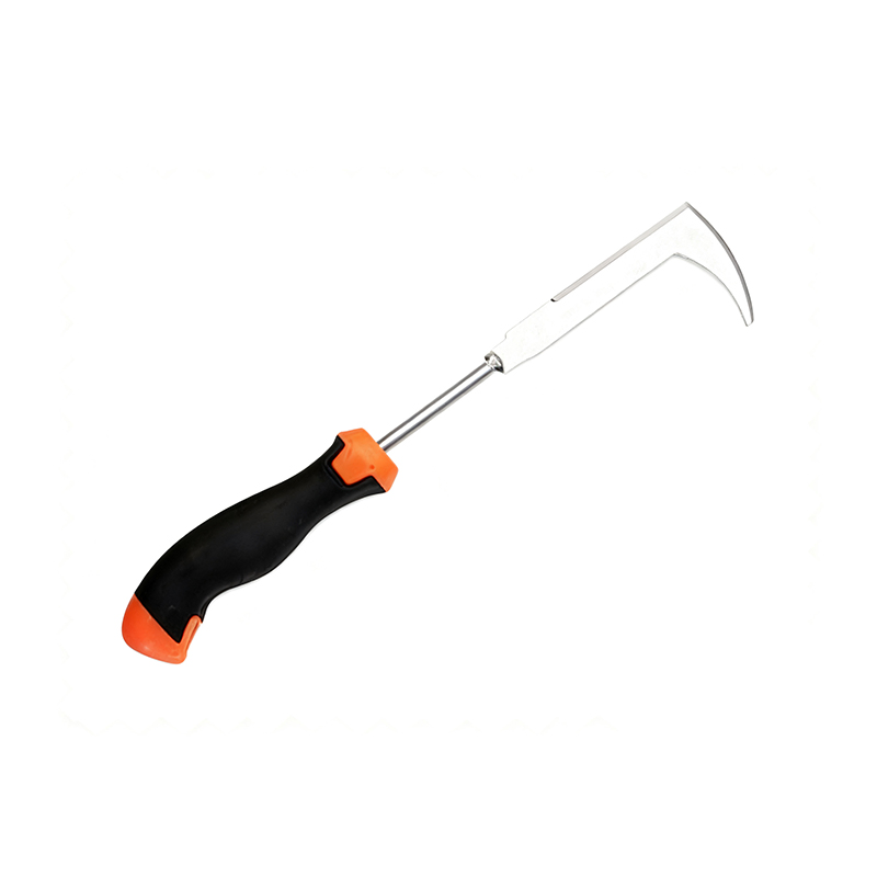 L-Shaped Weeding Tool for Efficient Grass Cutting and Garden Maintenance